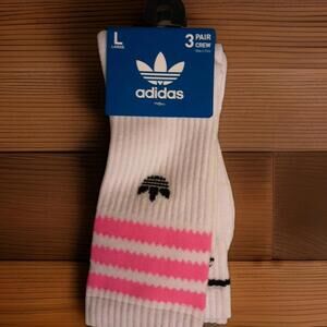 ADIDAS 3 pair crew socks